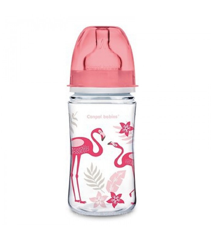 Бутылочка антиколиковая 240 мл, с силиконовой соской, Canpol 35/227, для детей от 3 месяцев, Пакунок малюка