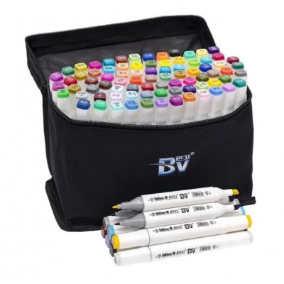 Набор скетч-маркеров 80 цветов BV820-80 в сумке, 80 штук