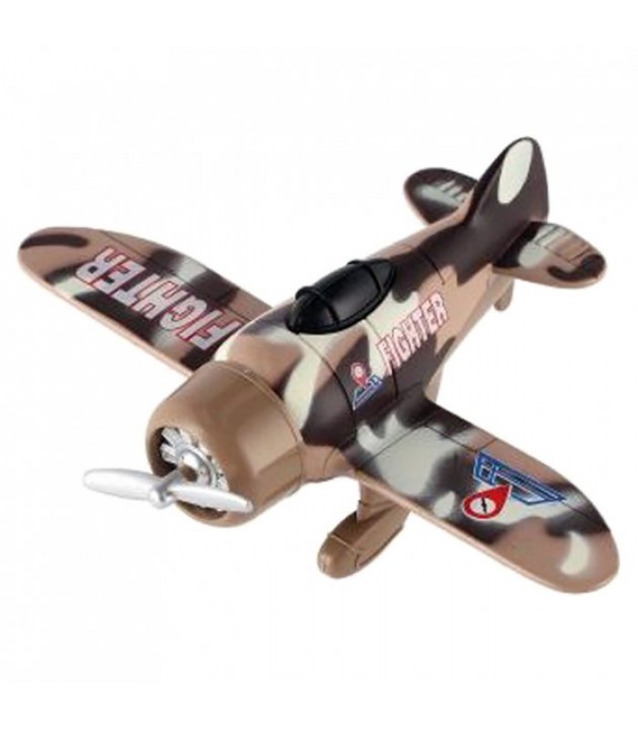 Самолет металлический инерционный A-Toys XG879-102 Самолетик 16х7х13 см для детей от 3 лет, пакунок малюка