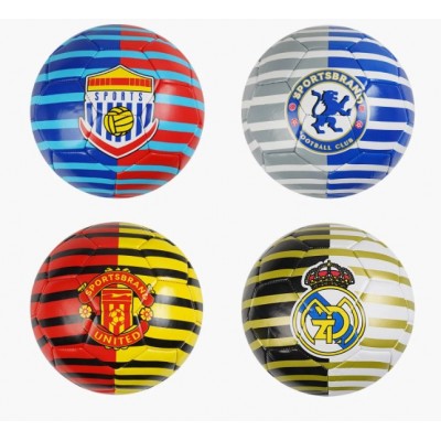 Мяч футбольный C 70254, 4 цвета, размер №5, материал TPE, 330-350 граммов, резиновый баллон, пакунок малюка