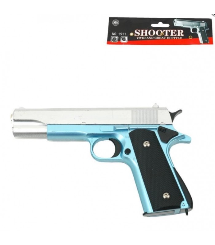 Детский игрушечный пистолет 1911C металл, на пульках, пакунок малюка