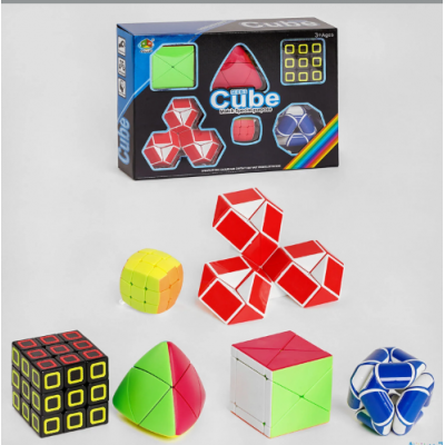 Логическая игра FX 7865, 6 элементов, змейка-логика, кубик Рубика, пакунок малюка, для детей от 6 лет