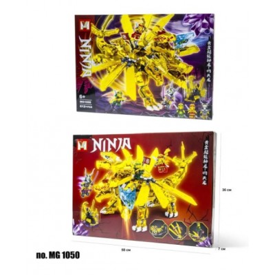 Конструктор NINJAGO Желтый дракон 612+ деталей (MG1050)