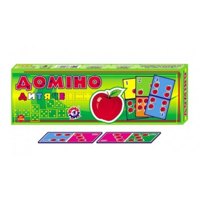 Настольная игра Домино с картинками, картон, ТехноК 2568, для детей от 3 лет, Пакунок малюка