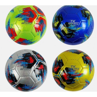 Мяч футбольный С 4020 9, размер №5 - 4 цвета, материал EVA Laser, 300-310 граммов, резиновый баллон, пакунок малюка