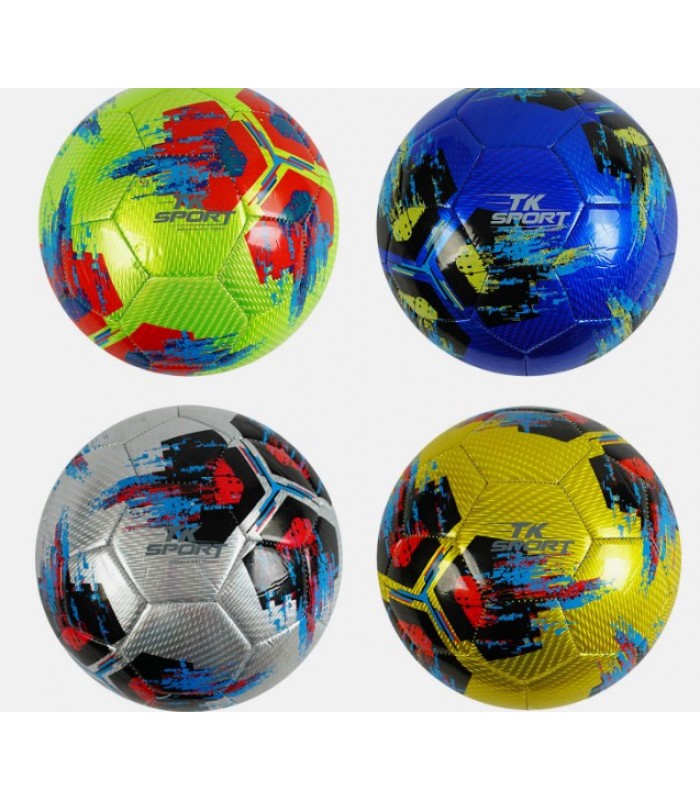 Мяч футбольный С 4020 9, размер №5 - 4 цвета, материал EVA Laser, 300-310 граммов, резиновый баллон, пакунок малюка