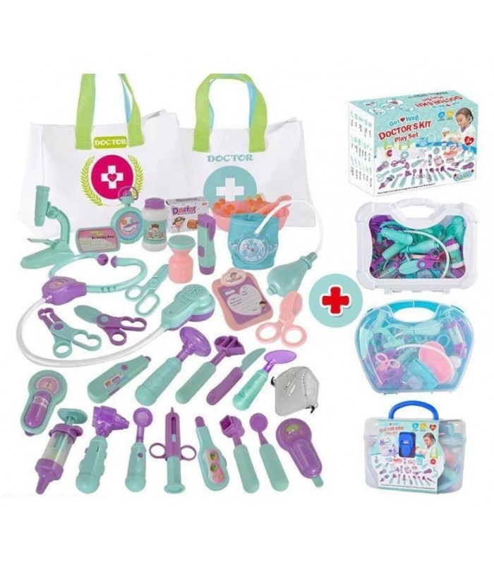 Набор врача STYJ 01, сумка, стетоскоп, звук сердцебиения, свет, шприц, лекарственные муляжи, инструменты для осмотра, пакунок малюка