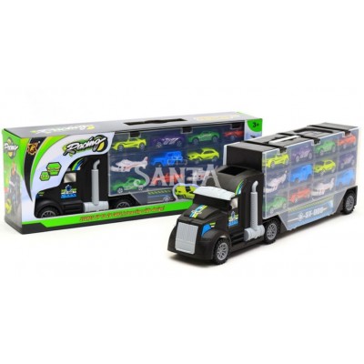 Трейлер-переноска з набором машинок в комплекті 12шт P858-A0, пакунок малюка