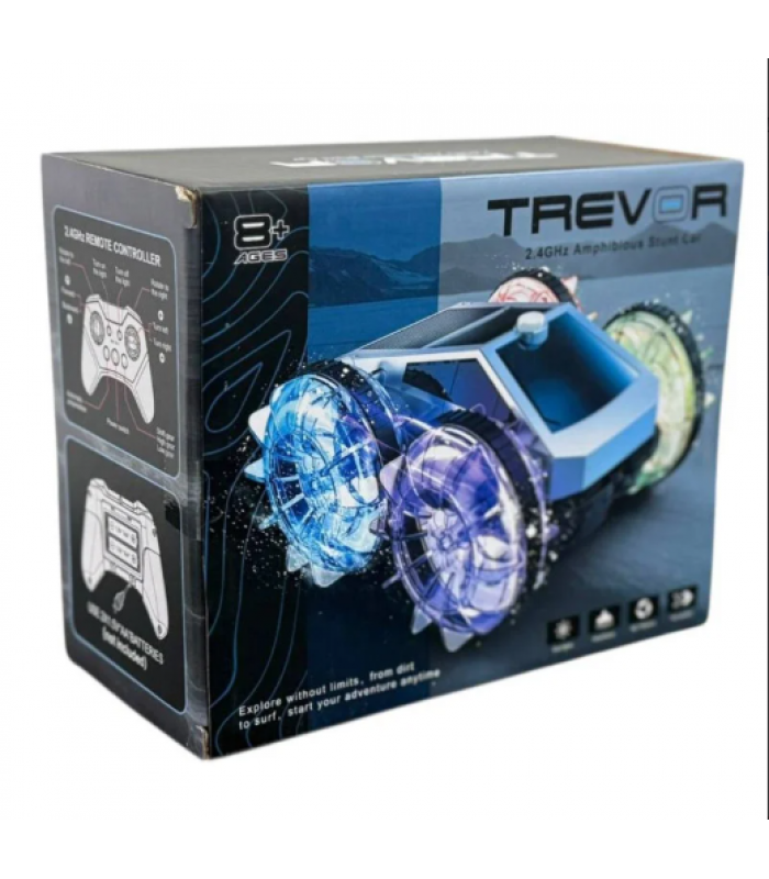 Машинка на пульте управления трюковой вездеход амфибия CV-B904-1, пакунок малюка