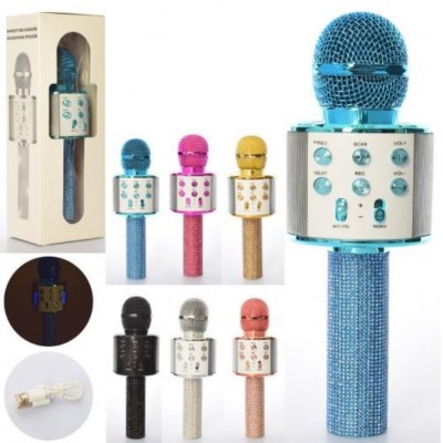 Микрофон караоке Bluetooth беспроводной, WS858Lux, для детей от 3 лет, Пакунок малюка