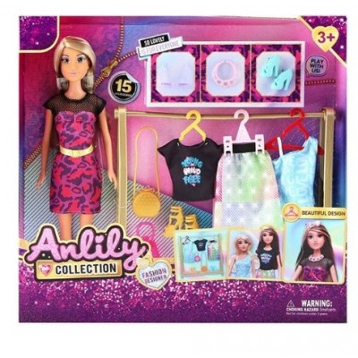 Кукла 61689 9, высота: 30 см, тело и ноги: пластик, руки и голова: резина; сменная одежда, 3 пары обуви, аксессуары, пакунок малюка