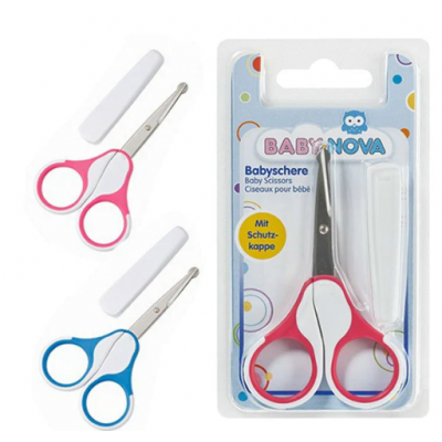 Ножницы Беби-Нова (Baby-Nova) 33338 детские безопасные с колпачком