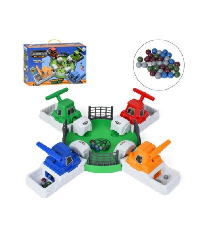 Настольная игра 595-7 Битва экскаваторов/Батл экскаваторов, игровое поле (4 экскаватора), шарики, в кор-ке, 41-26-12,5см, пакунок малюка