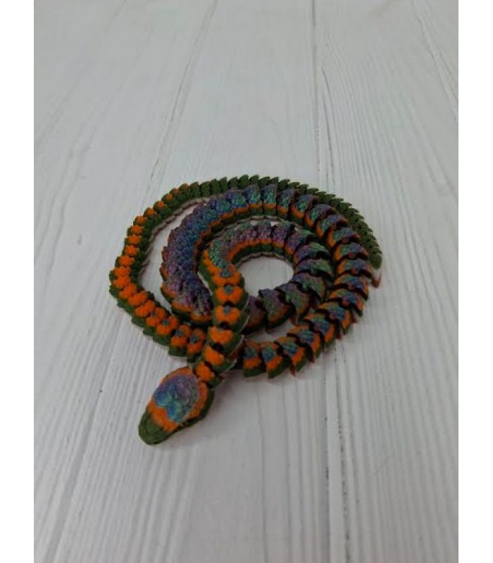 Подвижная игрушка Змея из 3д пластика, 70 см, в ассортименте