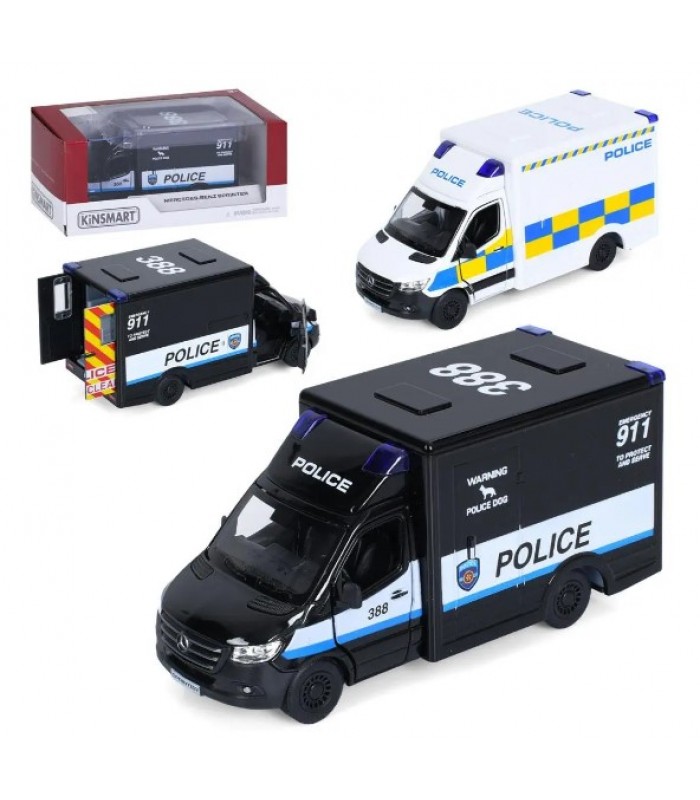 Транспорт спецслужб KT5479W металл, инерция, 1:48, полиция, открывается дверь, гум.колеса.2види.кор. , пакунок малюка