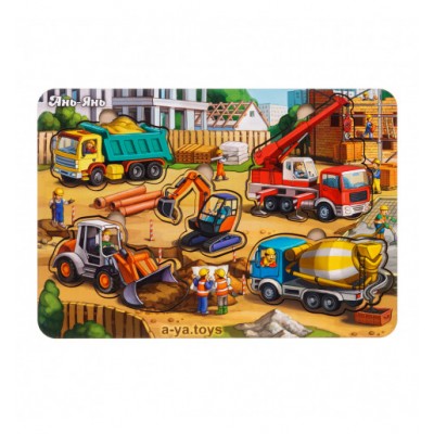 Деревянный вкладыш "Строительная площадка 2" ПСД123