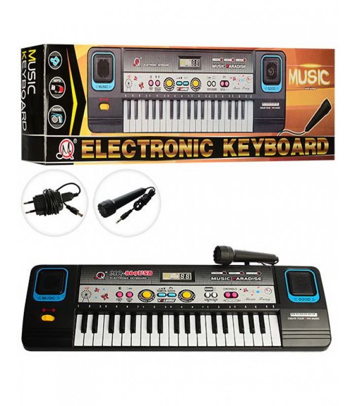 Синтезатор детский с микрофоном, 37 клавиш, USB, MP3, MQ869USB, для детей от 3 лет, Пакунок малюка
