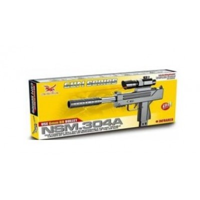 Автомат на пульках 304 A лазерный прицел, глушитель, в коробке 