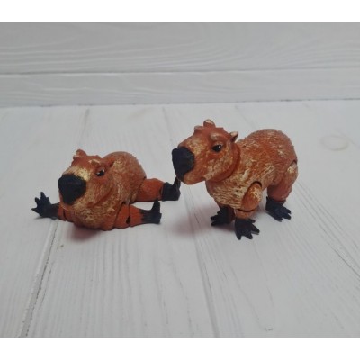 Фигурка капибара маленькая 3Д пластик эко для детей от 3 лет, пакунок малюка