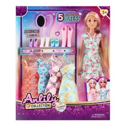 Кукла 616822 высота: 30 см, съемная обувь, одежда, аксессуары, пакунок малюка