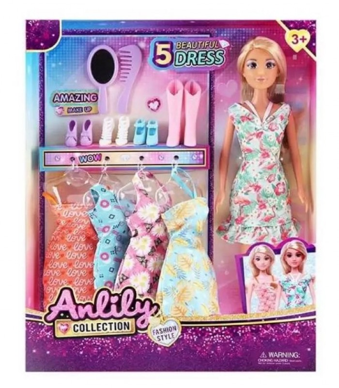 Кукла 616822 высота: 30 см, съемная обувь, одежда, аксессуары, пакунок малюка