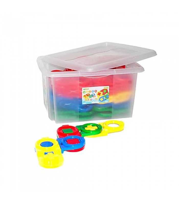 Развивающая игра-пазл, Wader 39551 Пазл Домино, Игрушки для детей, в контейнере, Пакет малюка