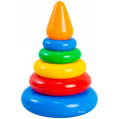 Пирамидка развивающая детская, 7 элементов, 39116, для детей от 1 года, Пакунок малюка