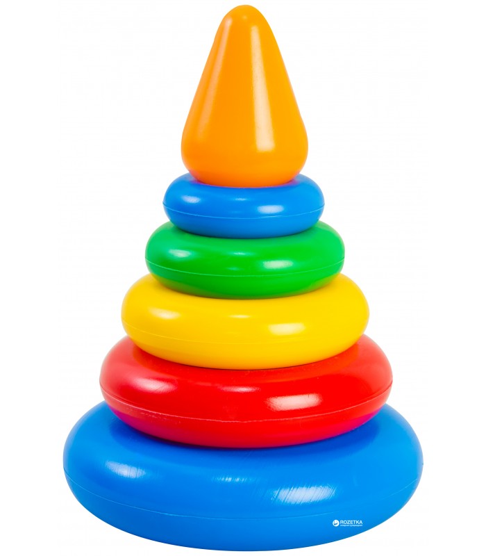 Пирамидка развивающая детская, 7 элементов, 39116, для детей от 1 года, Пакунок малюка
