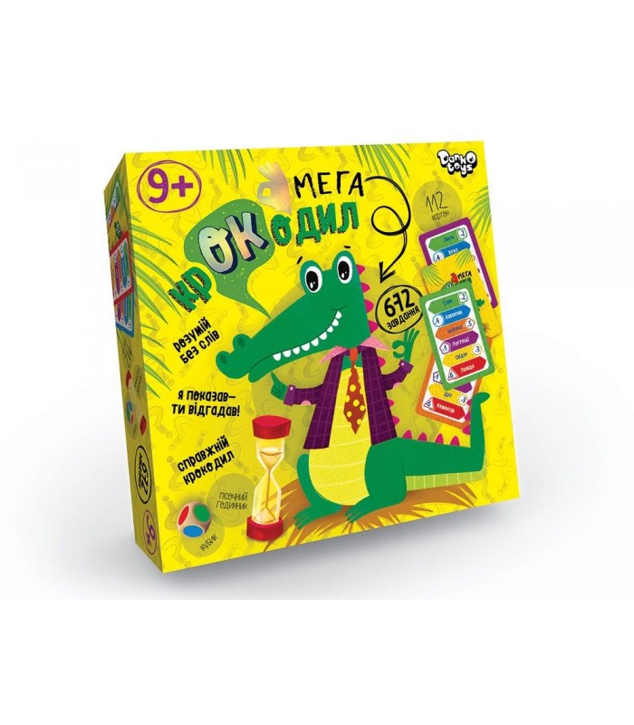 Настольная игра викторина Мега крокодил укр, CROC-03-01U, для детей от 9 лет, Пакунок малюка