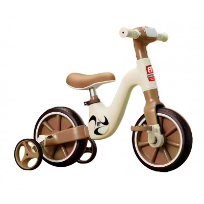 Велосипед-трансформер Best Trike BT-16530, колеса 10'', украинская озвучка, съемные педали, съемные вспомогательные боковые колеса, пакунок малюка