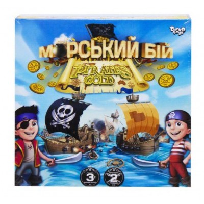 Настольная развлекательная игра Морской бой Pirates Gold, G-MB-03U, для детей от 3 лет, Пакунок малюка