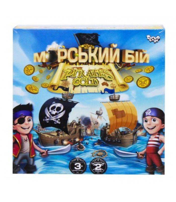 Настольная развлекательная игра Морской бой Pirates Gold, G-MB-03U, для детей от 3 лет, Пакунок малюка