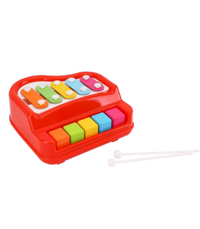 Музыкальная игрушка Ксилофон-фортепиано, ТехноК 8201, для детей от 2 лет, Пакунок малюка