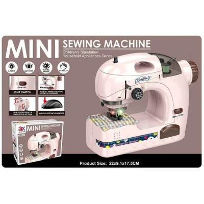 Швейная машинка 6783 A на батарейках, шьет, подсветка, нити, ткань, инструкция, в коробке, пакунок малюка
