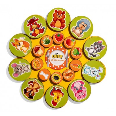 Деревянный детский сортер "Кто ест" (ПСД276) PSD276 на липучках, пакунок малюка