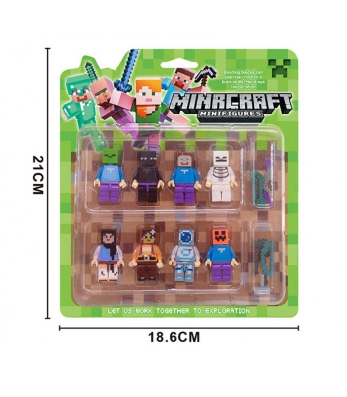 Герои 8909, 8 фигурок оружие на листе, пакунок малюка