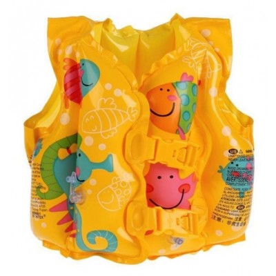 Жилет для плавания детский надувной Рыбки, Intex 59661NP, для детей от 3 лет, Пакунок малюка