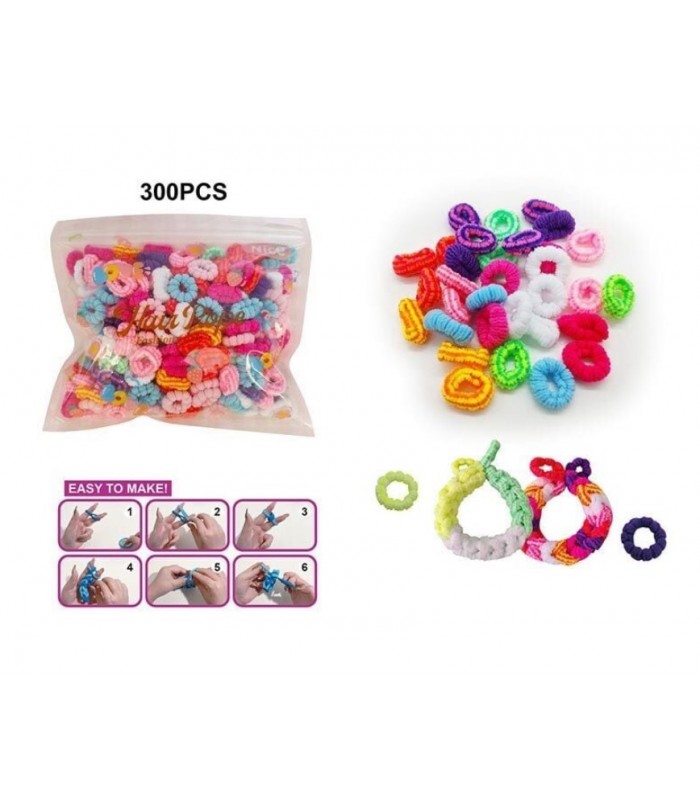 Набор резиночек для плетения 555 B-5 , разноцветные, мягкие, эластичные, в пакете, пакунок малюка