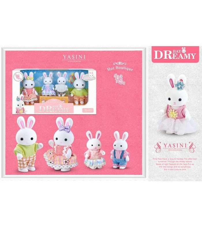 Флоксовые животные 6699 A, “Зайки”, 4 штуки, движущиеся конечности, пакунок малюка