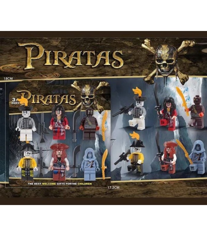 Набор героев 22650, 6 фигурок, оружие, на листе, пакунок малюка