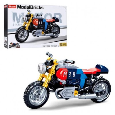Конструктор Мотоцикл, 197 деталей, M38-B0958, для детей от 6 лет, Пакунок малюка
