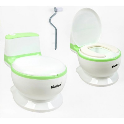 Горшок детский Bimbo 3145-72 размер: 28,5х22,5х39,5 см, цвет Голубой, озвучивание, мягкое сиденье