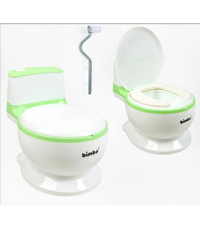 Горшок детский Bimbo 3145-72 размер: 28,5х22,5х39,5 см, цвет Голубой, озвучивание, мягкое сиденье