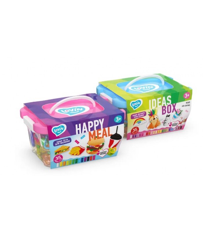 Набор легкого прыгающего пластилина Ideas box ТМ Lovin 70108 воздушный коробка идей магнит брелок декор Ловин для детей от 3 лет, пакунок малюка