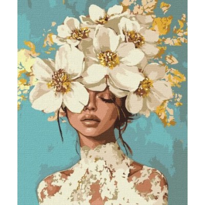 Набор для росписи по номерам Ideyka "Цветящиеся мечты с красками металлик" 40х50см КНО8726, пакунок малюка