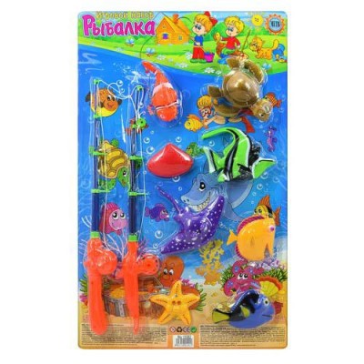 Игровой набор "Рыбалка", 2 удочки, рыбки, M 0045 U/R, пакунок малюка