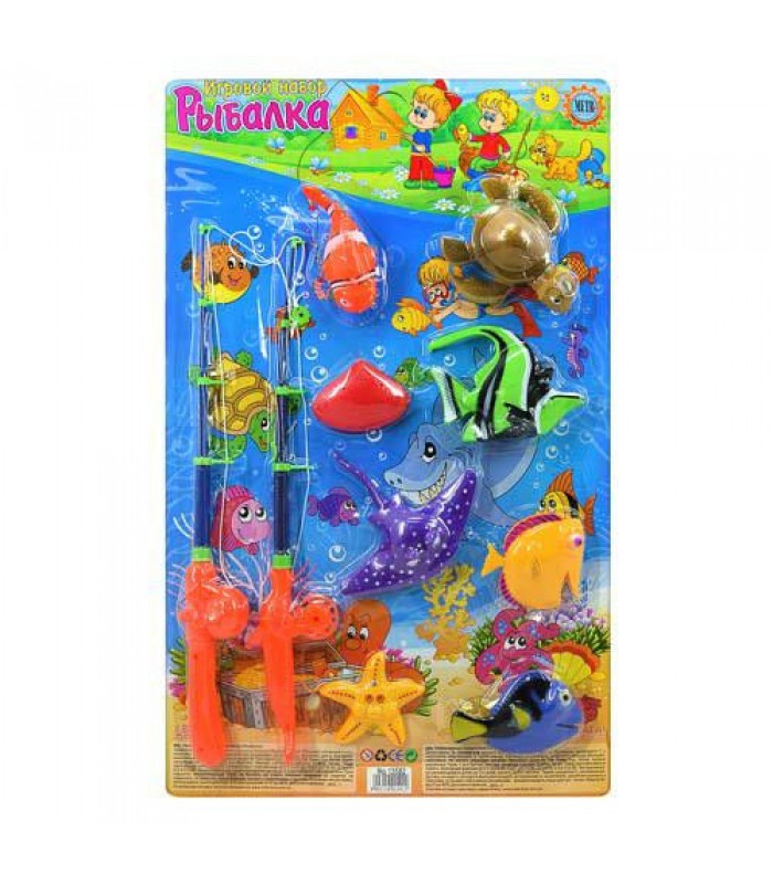 Игровой набор "Рыбалка", 2 удочки, рыбки, M 0045 U/R, пакунок малюка