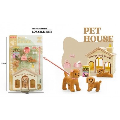Любимцы M 09, 3 животные, будка, мисочка, сумочка, на листе, пакунок малюка