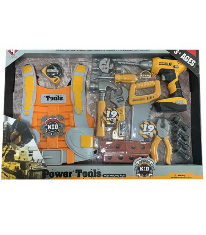 Набор инструментов Shantou Jinxing Power tools с жилетом (T015B), пакунок малюка