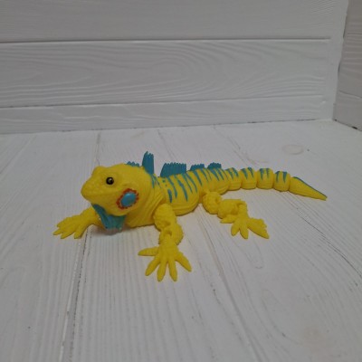 Фигурка Игуана 3Д пластик эко для детей от 3 лет, пакунок малюка
